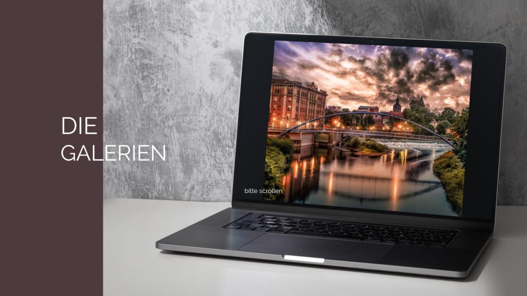 Galerien auf Laptop